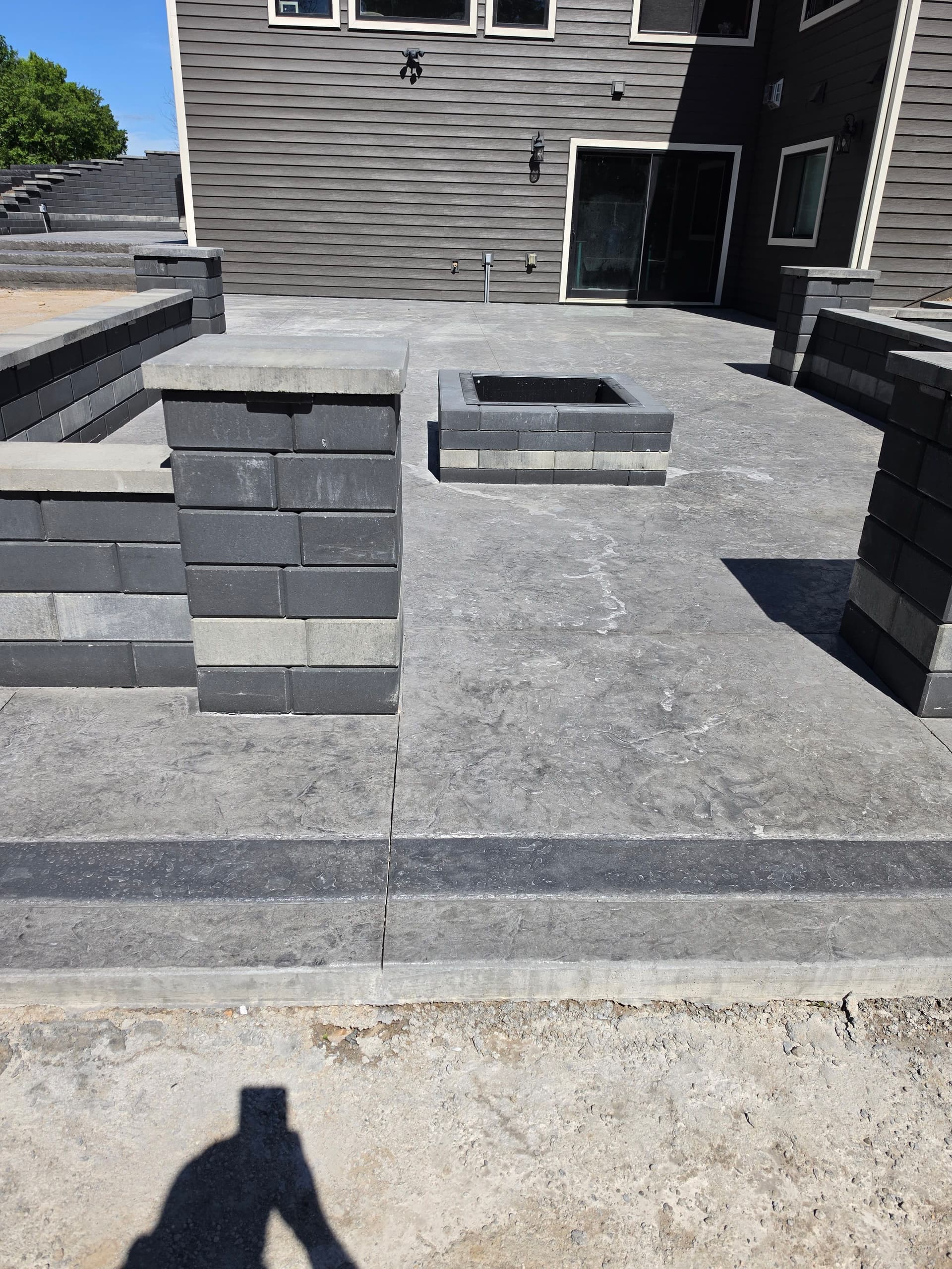 Gallery photos for Stamped Patios, Steps, Borders, and a Broom-Finish Driveway Built as One: Image #7