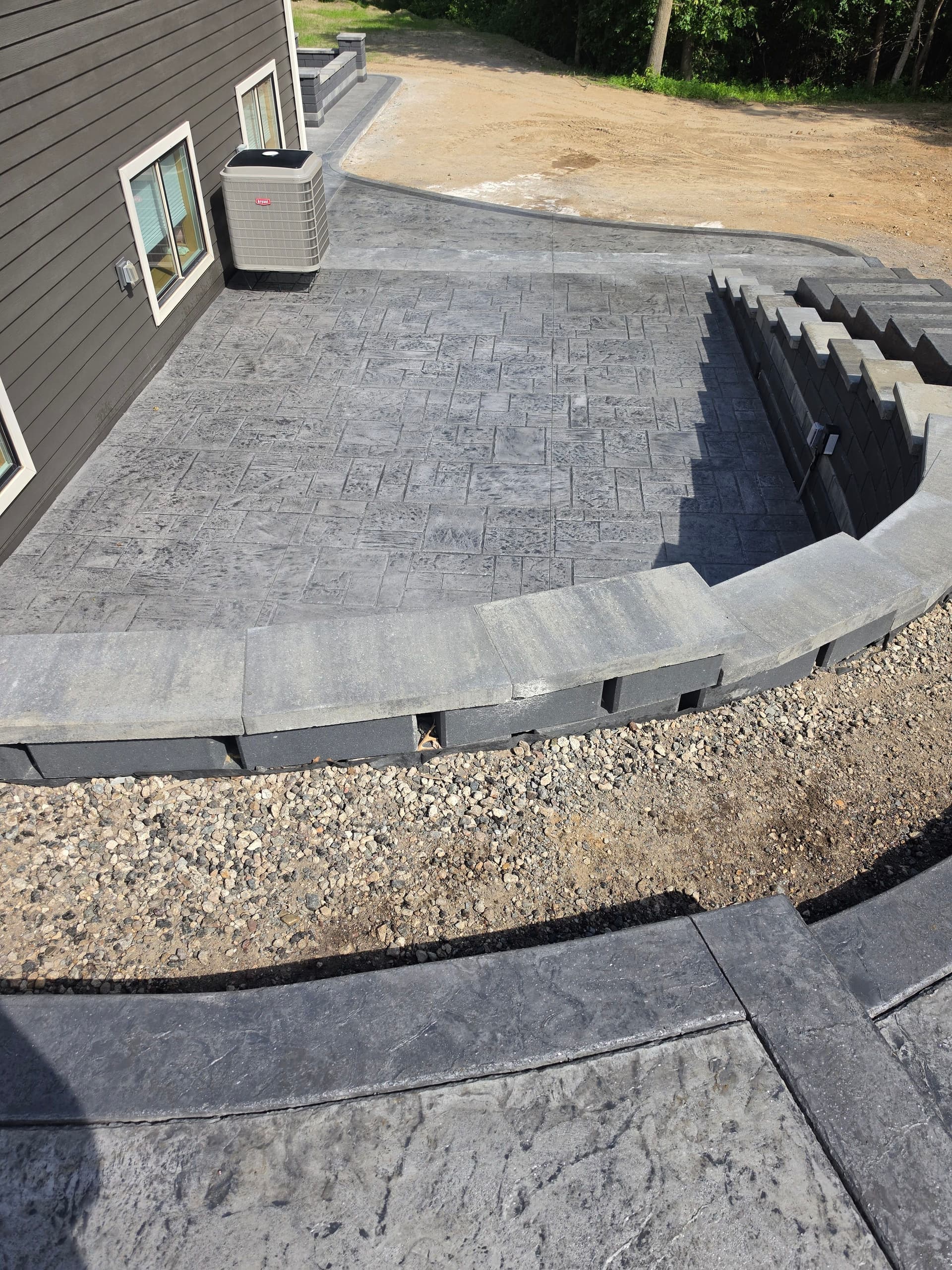 Gallery photos for Large Stamped Concrete Patio and Pool Deck Finished Strong: Image #1