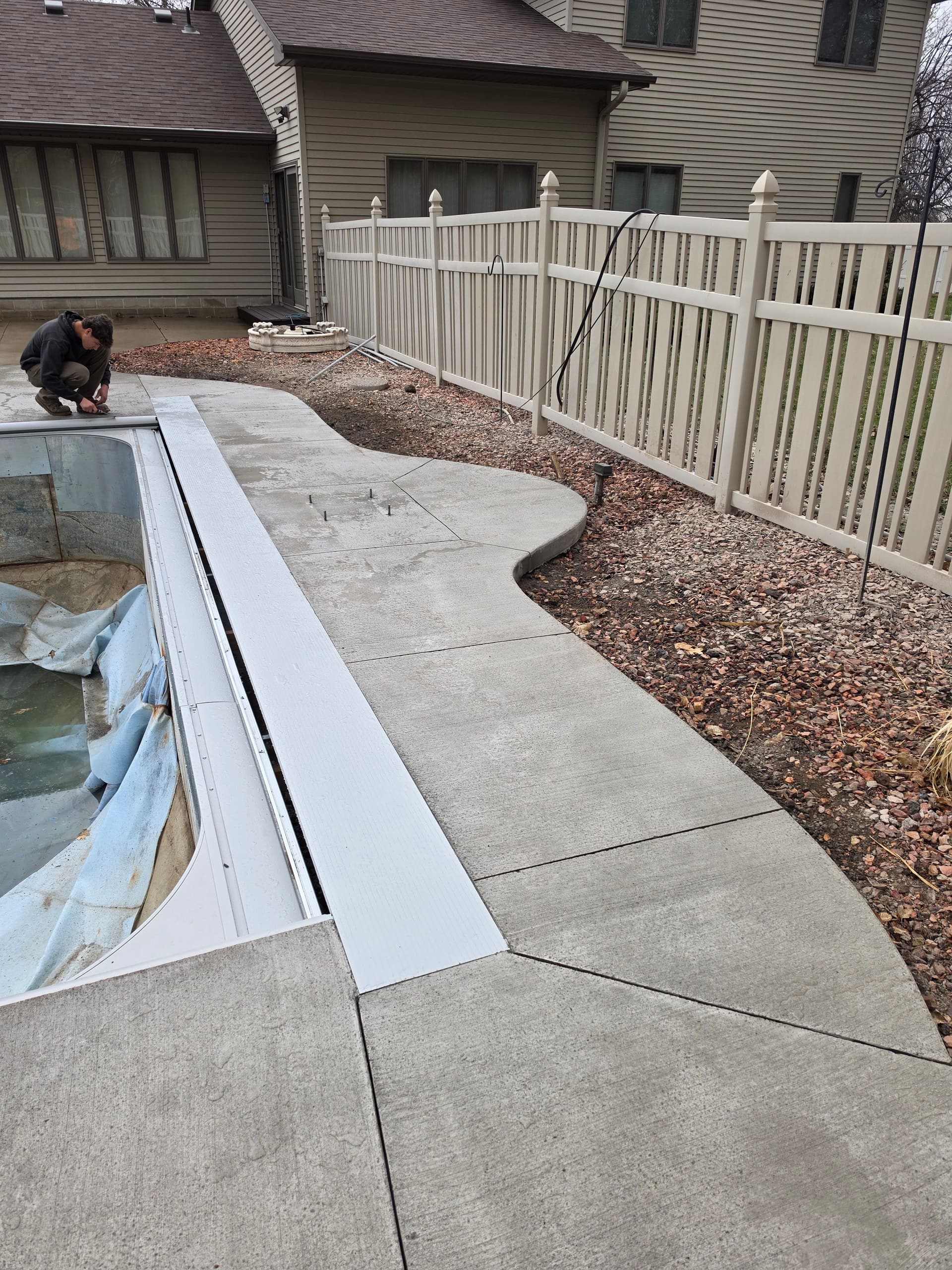 Gallery photos for Pool Deck Concrete Pour for Nassau Pools Start to Finish: Image #2