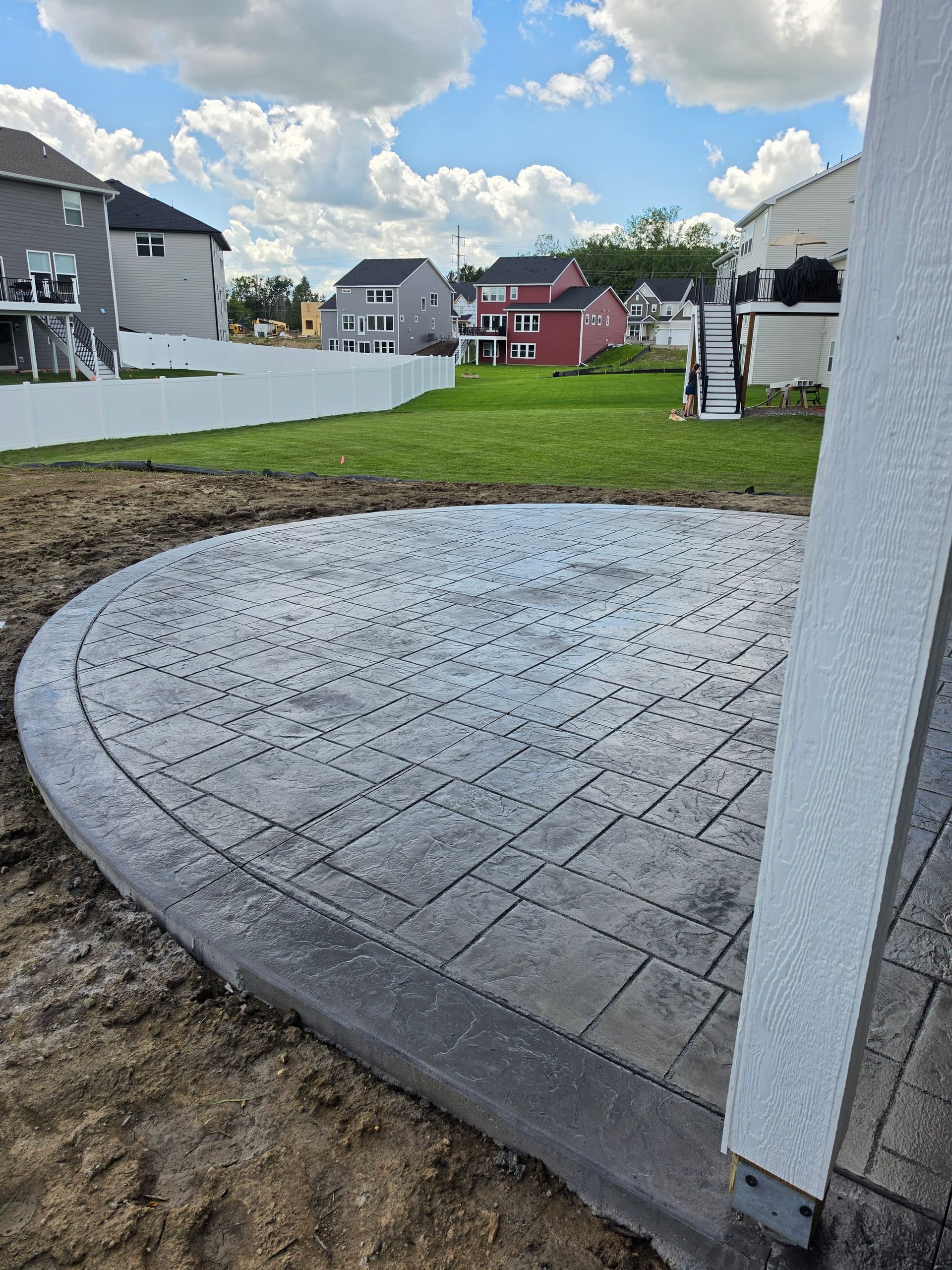Gallery photos for Large Stamped Concrete Patio and Pool Deck Finished Strong: Image #5
