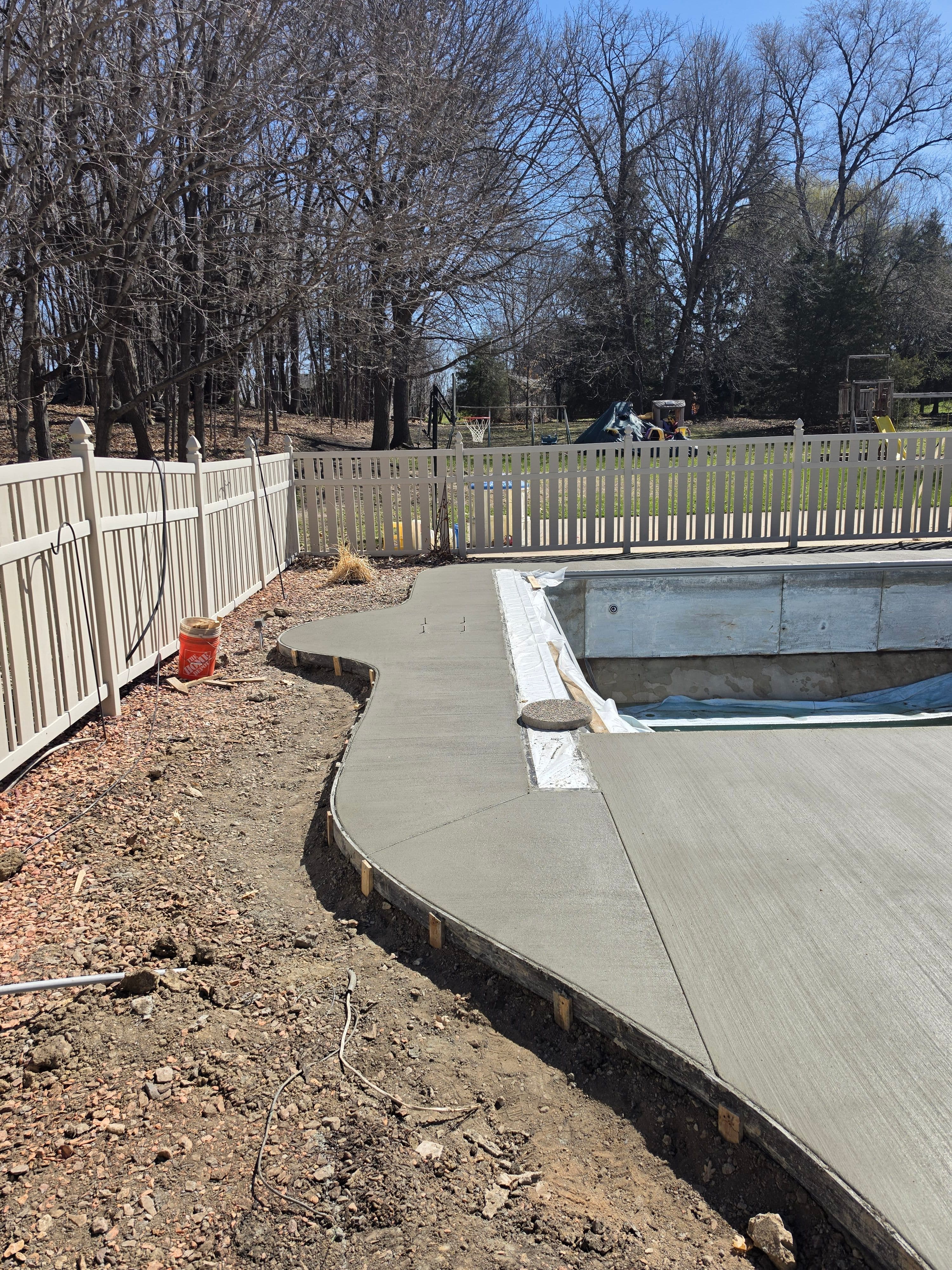 Project Fresh Concrete Pool Deck Pour After Settling Issues image