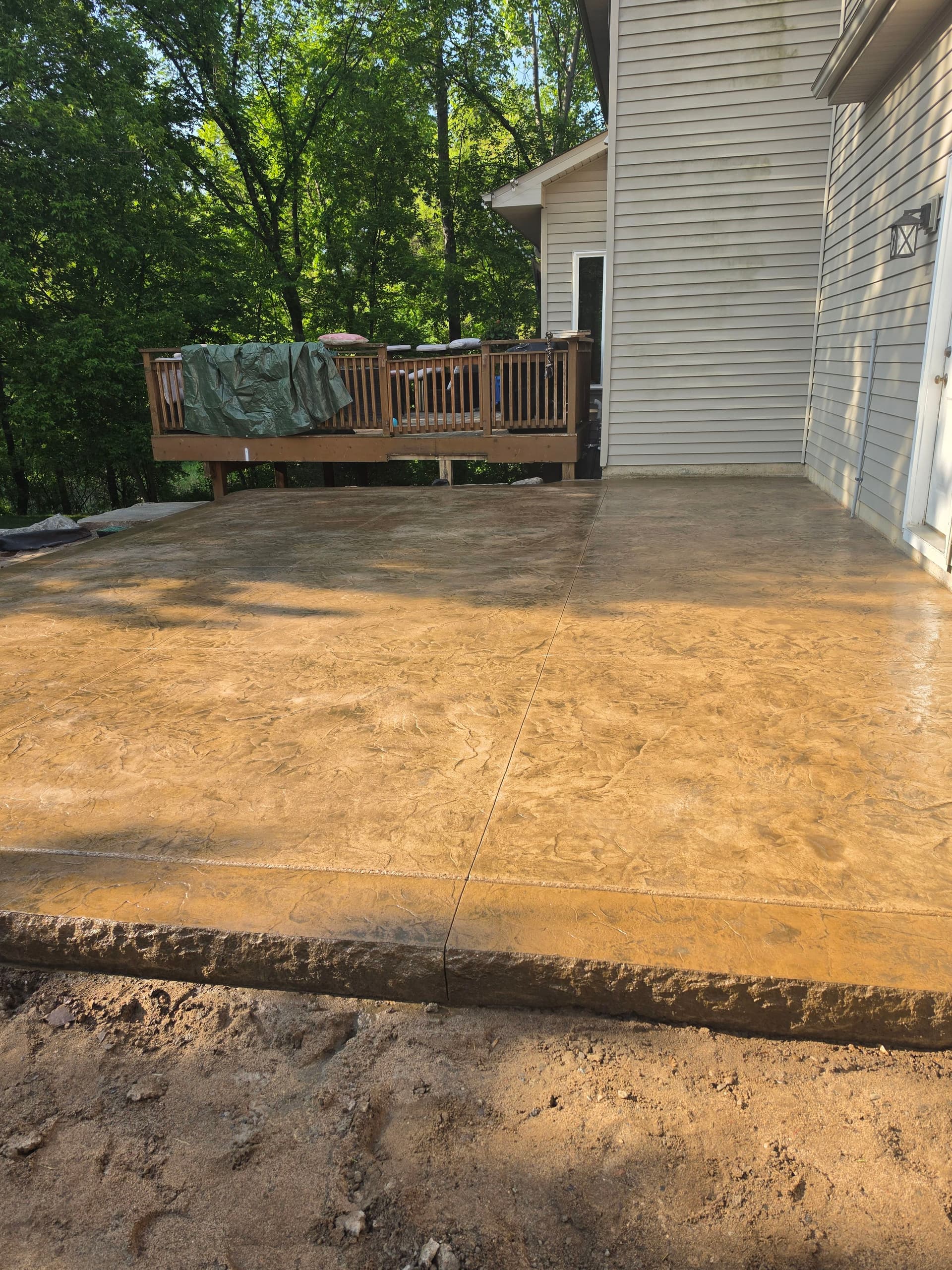 Gallery photos for Roman Slate Stamped Patios and Broom Finish Concrete Wrapping Up the Week: Image #1
