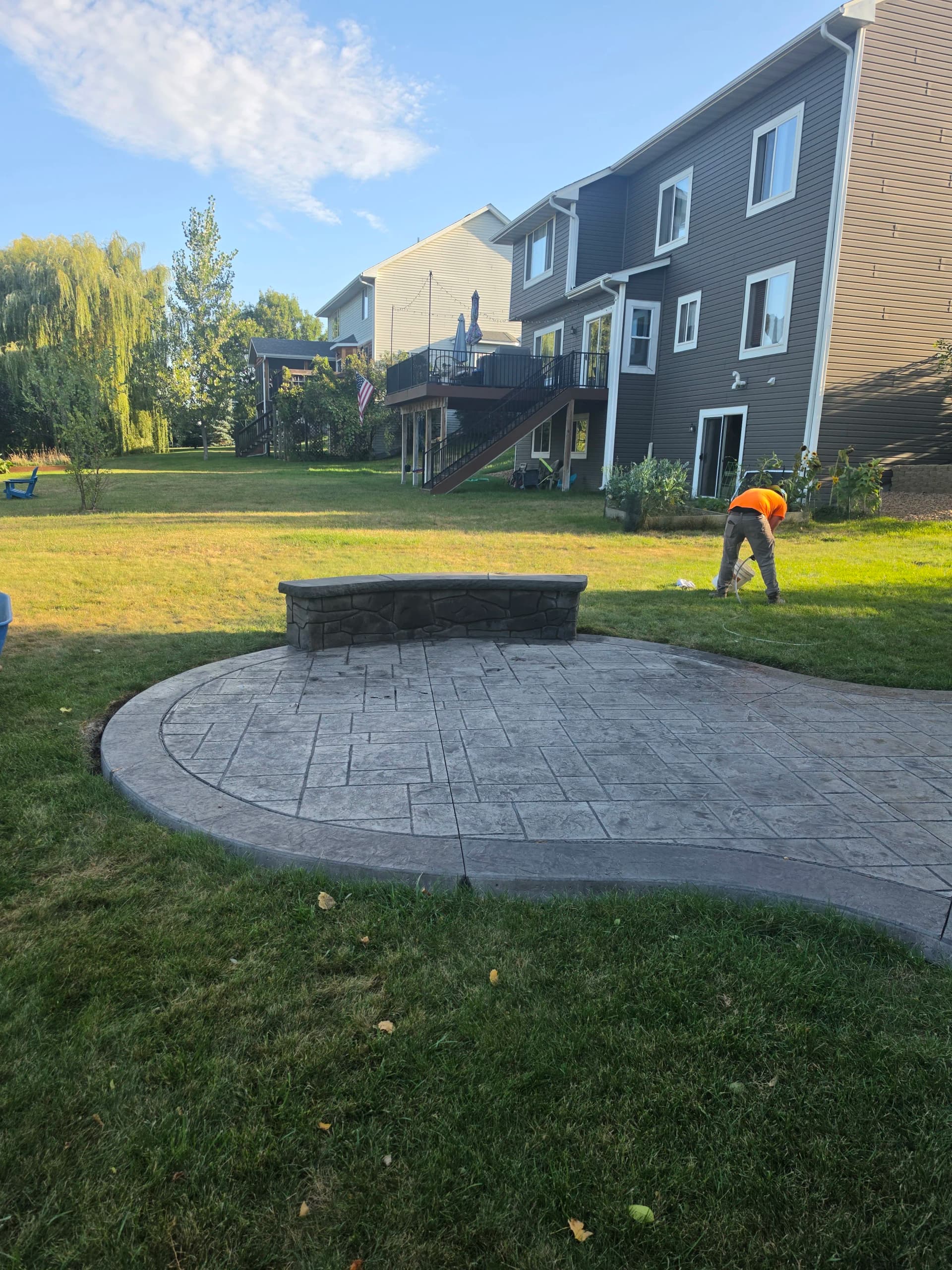 Gallery photos for Stamped Concrete Patios, Seat Walls, and Driveway Extensions Done Right: Image #1