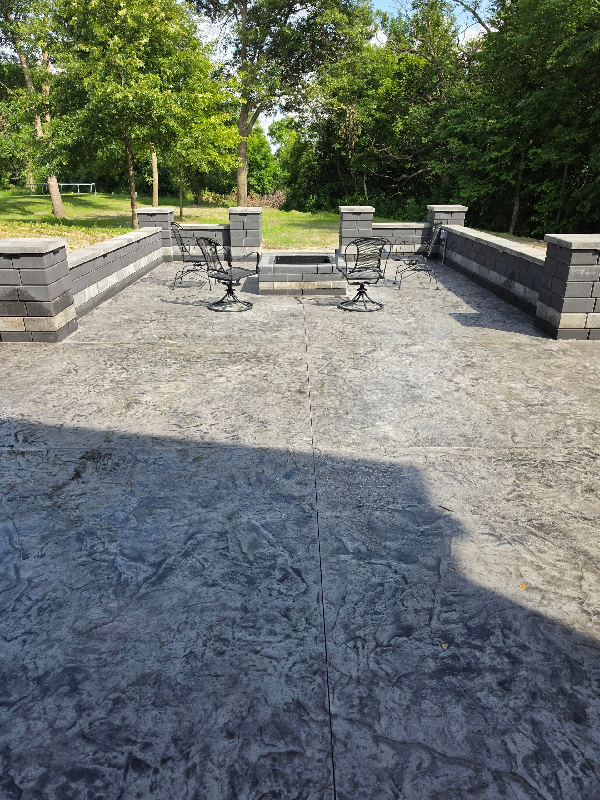 Gallery photos for Large Stamped Concrete Patio and Pool Deck Finished Strong: Image #2