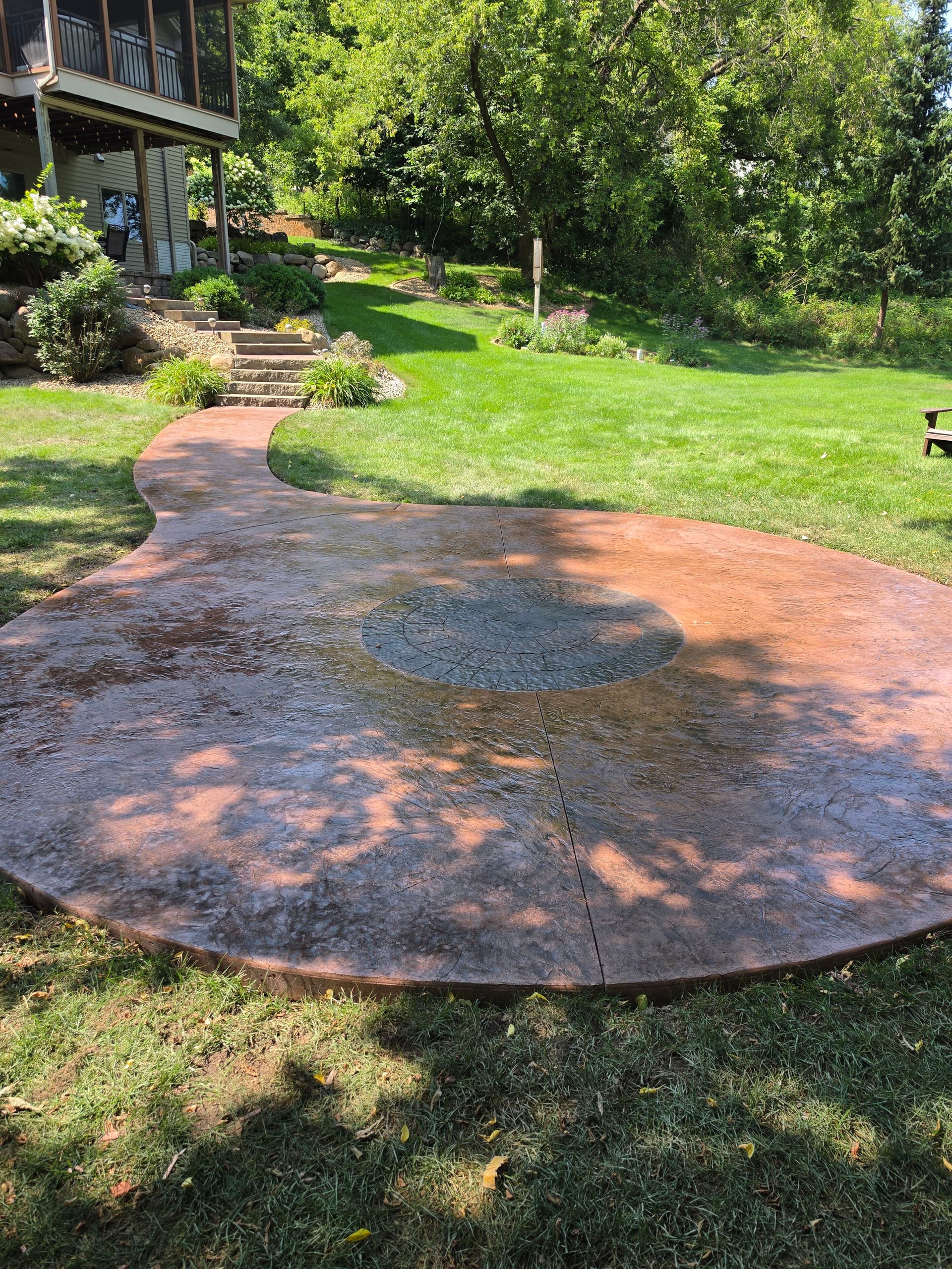 Gallery photos for Italian Slate Stamped Concrete Patio and Fire Pit in Elk River: Image #2