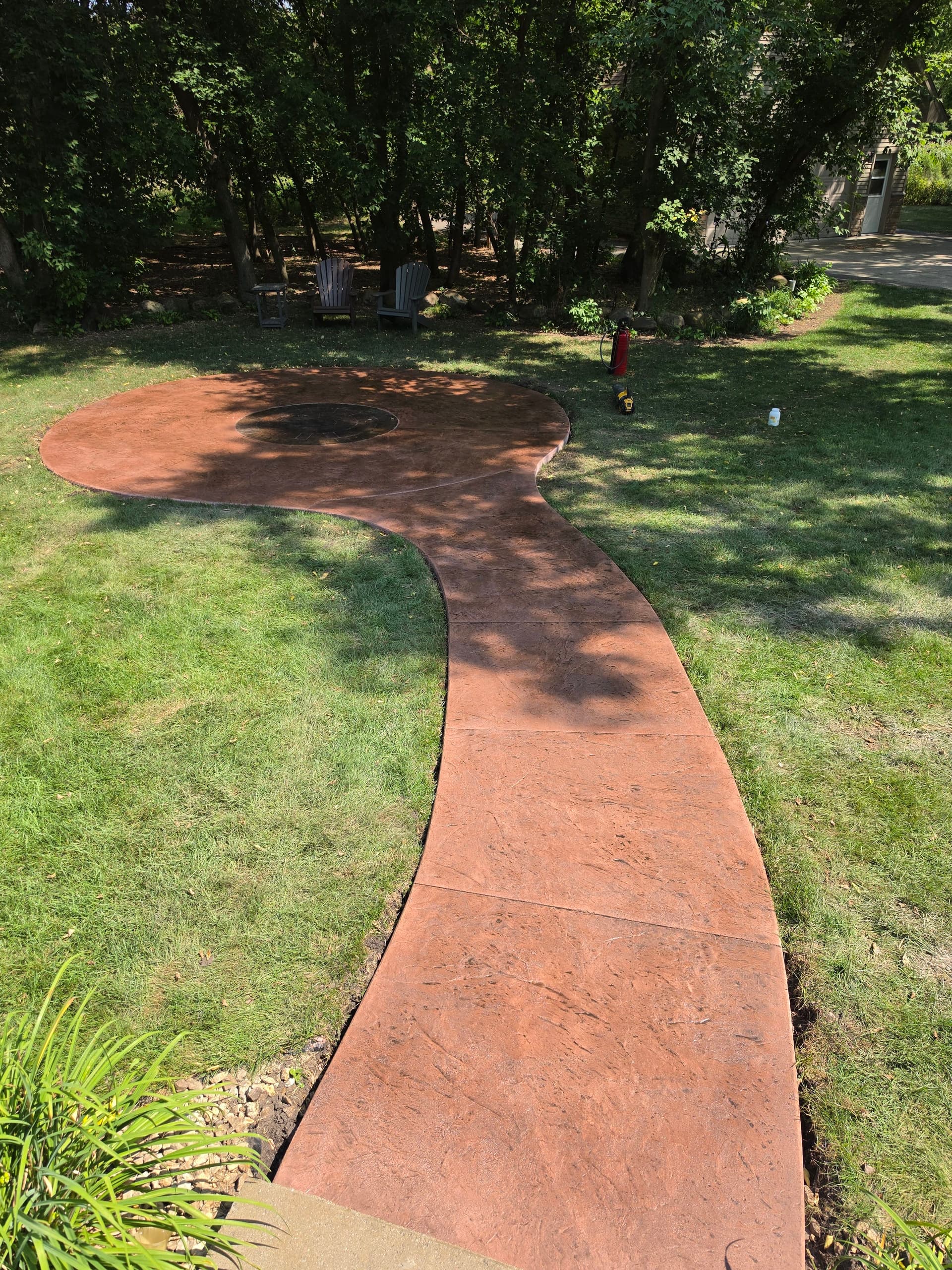 Gallery photos for Italian Slate Stamped Concrete Patio and Fire Pit in Elk River: Image #3