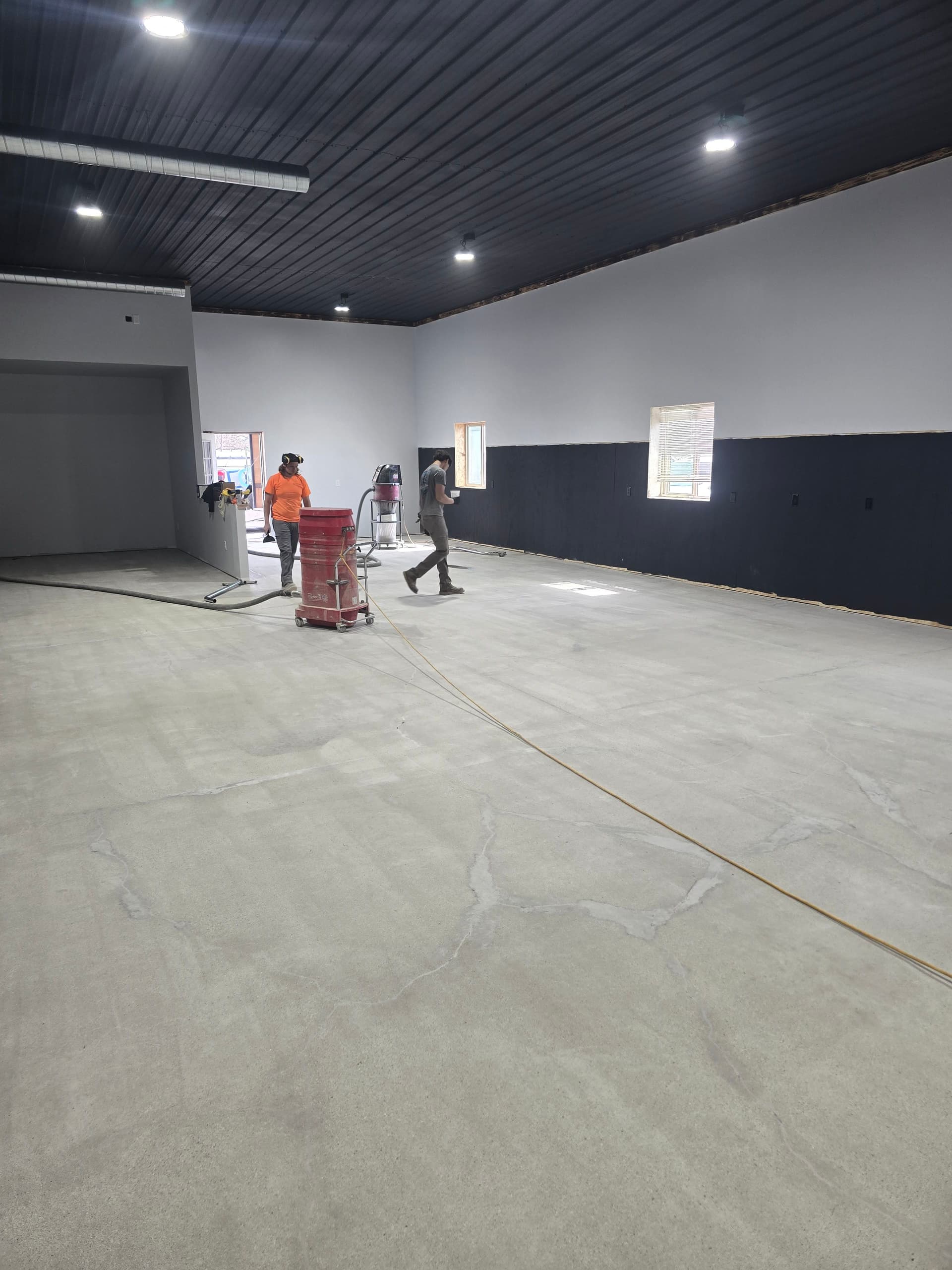 Gallery photos for Red White and Blue Metallic Epoxy Floor Coating on a Large Commercial Space: Image #8